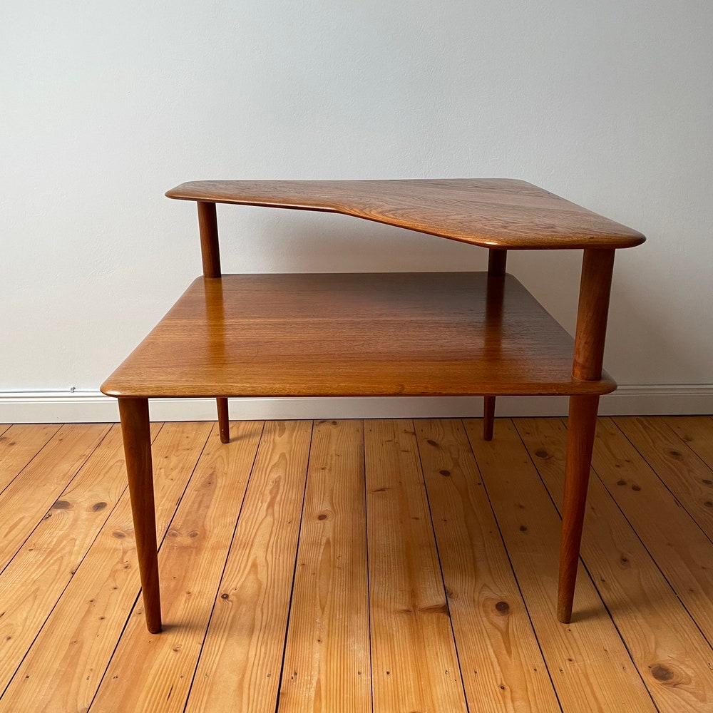 Rare! 60s teak coffee table France & son denmark Hvidt Orla Mid Century Design Coffee Table Side Table Vintage - Image 9