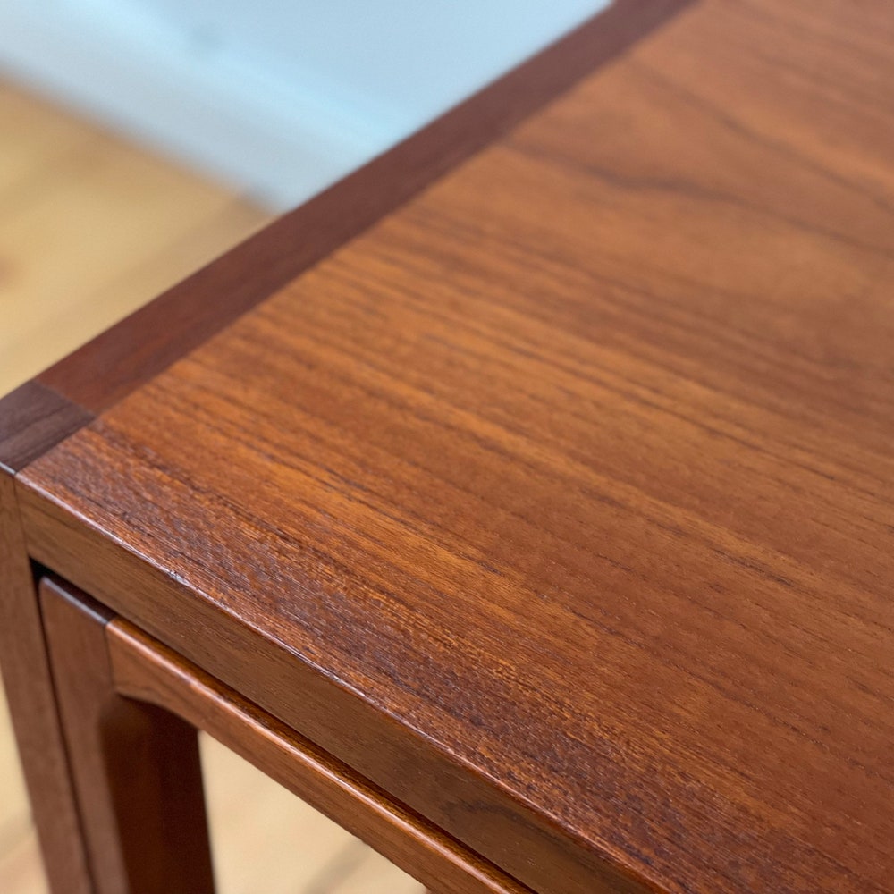 Minimalistic 60s 70s Retro Danish Teak 60s Coffee table Kai Kristiansen Aksel Kjersgaard Mid Century Nesting table - Image 7