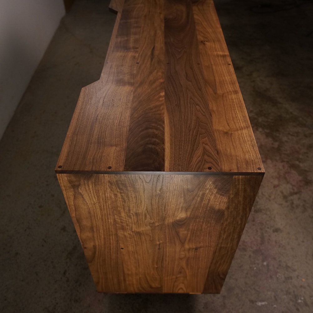 Davids Media Console, 55"W, Modern Credenza, Mid Century Sideboard, Solid Wood Media Console (Shown in Walnut) - Image 4