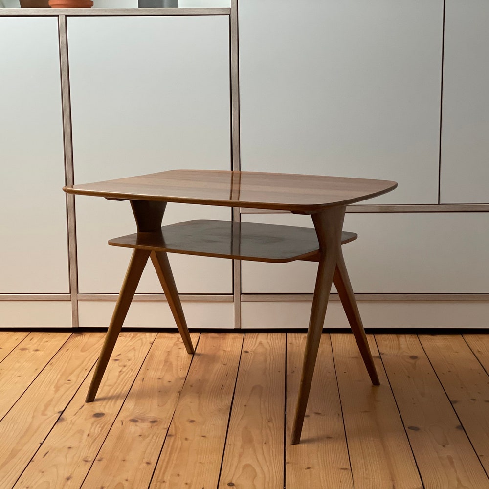 50s Coffee Table Side Table Mid Century Sideboard 60s Walnut Desk - Image 6