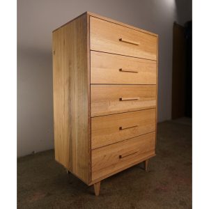 il_1000x1000.3599104416_qfx3.jpg Highboy Dresser, 30"W, 5 Drawer, Mid-Century Dresser, Modern Highboy, Solid Hardwood Dresser (Shown in White Oak)