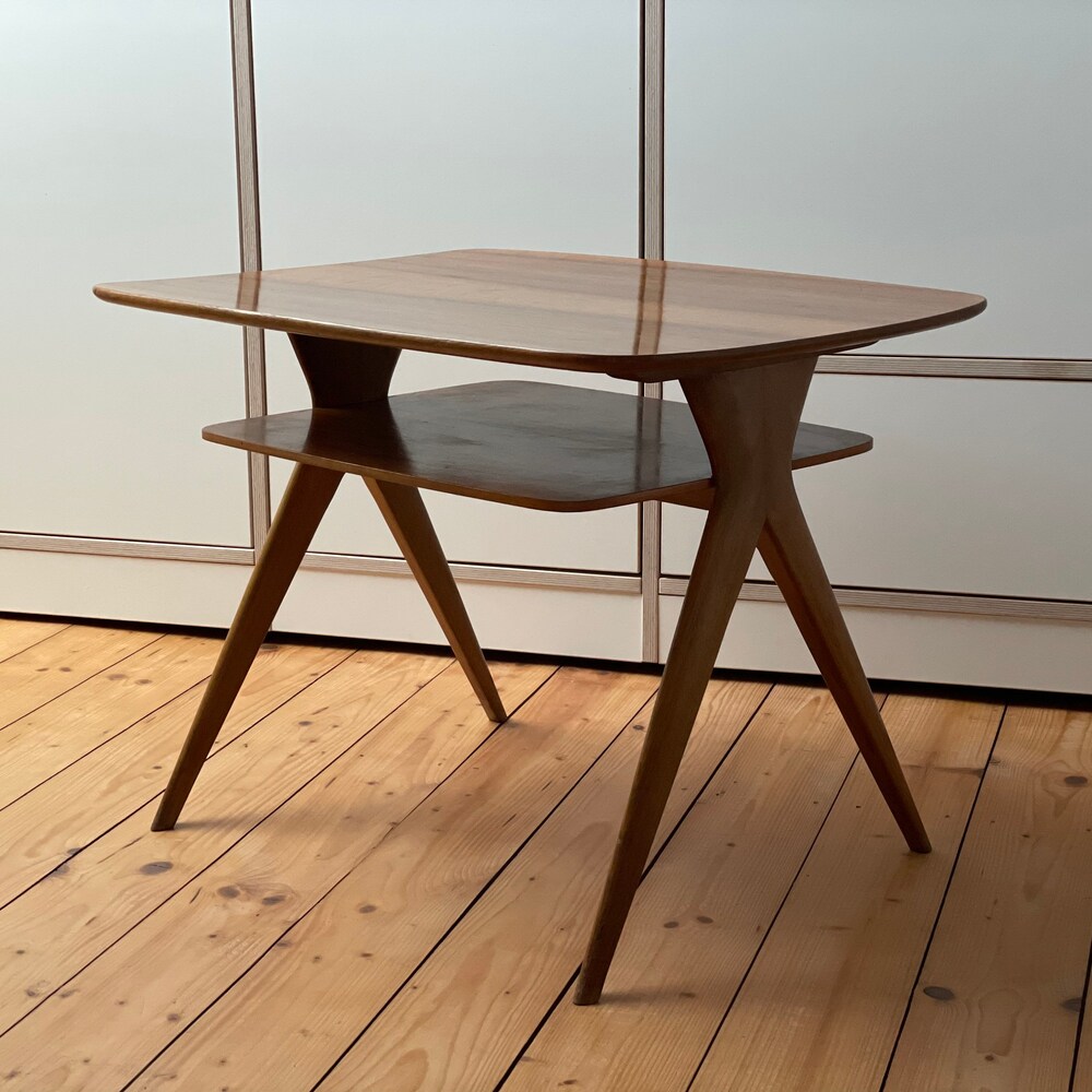 50s Coffee Table Side Table Mid Century Sideboard 60s Walnut Desk - Image 2