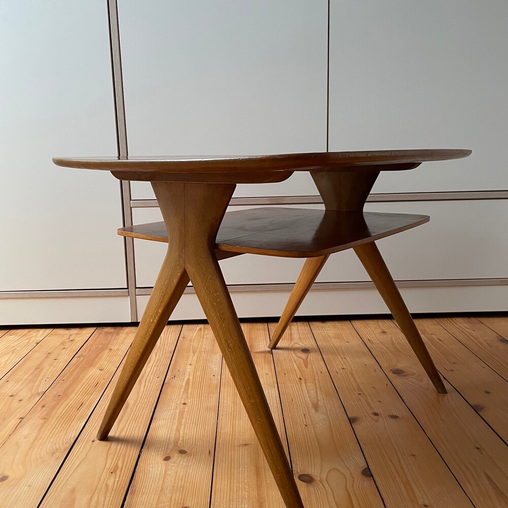 50s Coffee Table Side Table Mid Century Sideboard 60s Walnut Desk - Image 3