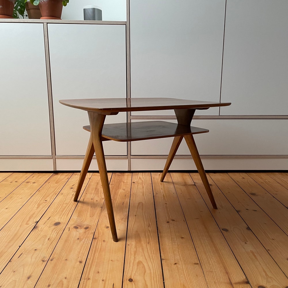 50s Coffee Table Side Table Mid Century Sideboard 60s Walnut Desk - Image 7