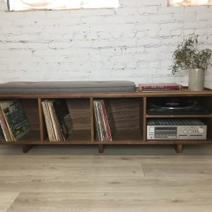 il_1000x1000.3720473741_hygk.jpg HIFI Vinyl Storage Bench with Component Shelf (with Mid Century Modern Stylings)