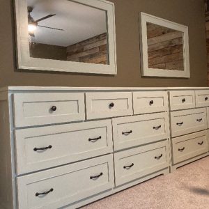 Siena Wood Dresser Set | Long Drawer Organizer | Solid Wood Bedroom Storage | Farmhouse Dresser | Handmade Furniture Set