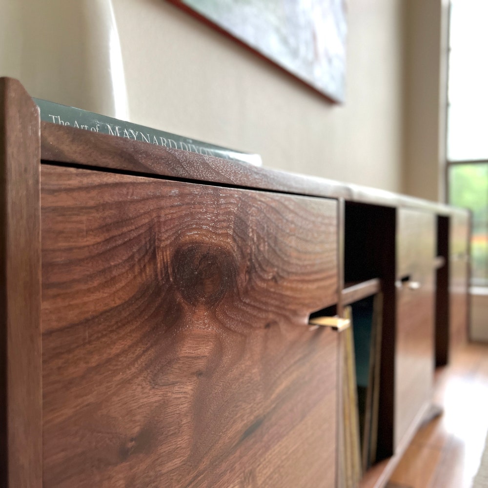 The Sinatra | Solid Wood | Mid-Century Modern Record Console - Image 8