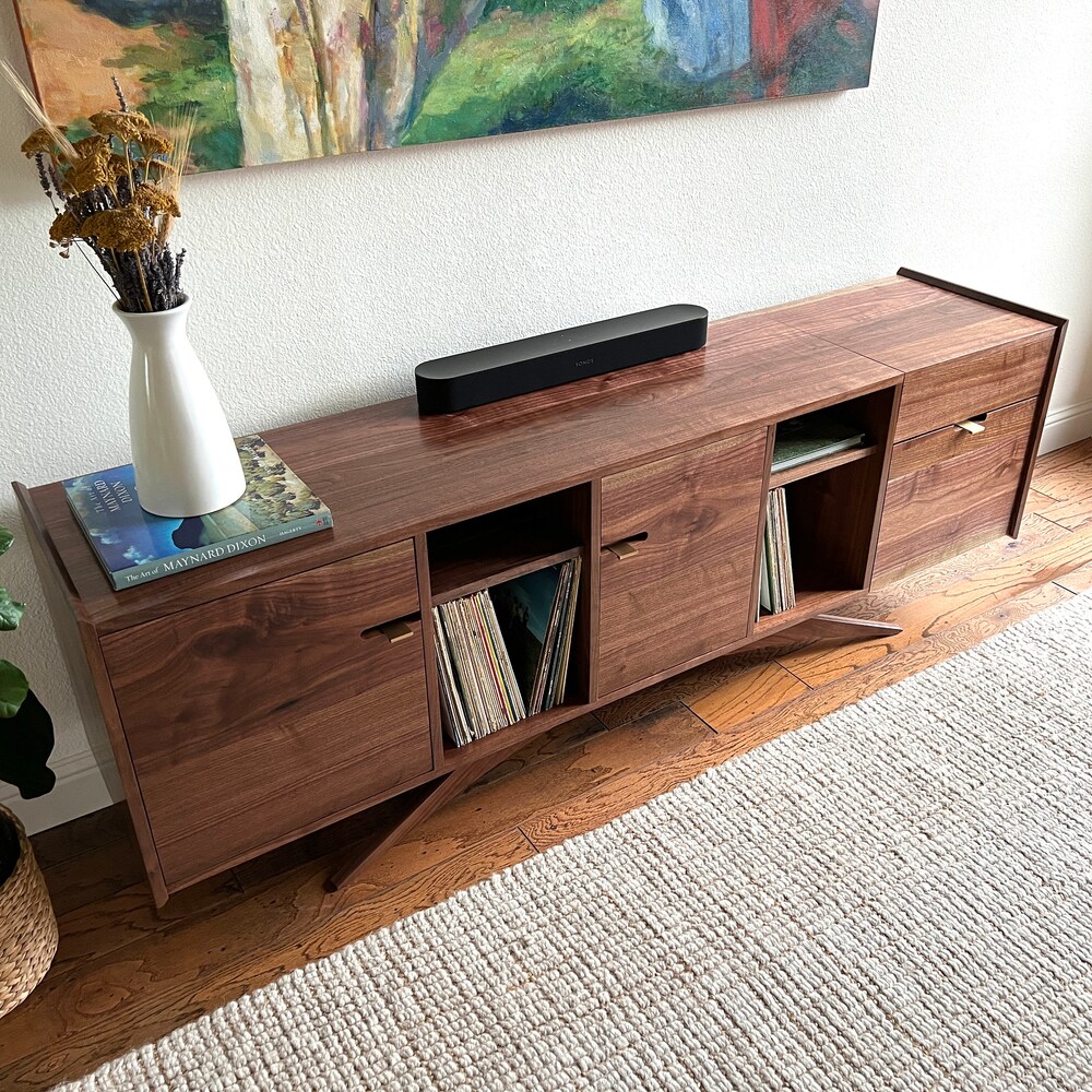 The Sinatra | Solid Wood | Mid-Century Modern Record Console - Image 5