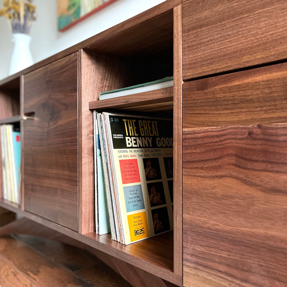 The Sinatra | Solid Wood | Mid-Century Modern Record Console - Image 7