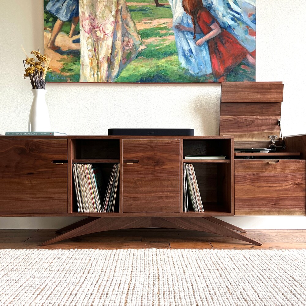 The Sinatra | Solid Wood | Mid-Century Modern Record Console - Image 3