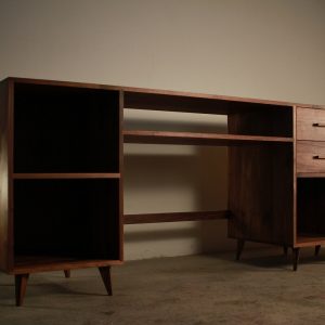 Bakewell Desk, Modern Solid Wood Desk, Wood Writing Desk, Minimal Desk, Modern Office (Shown in Myrtle)