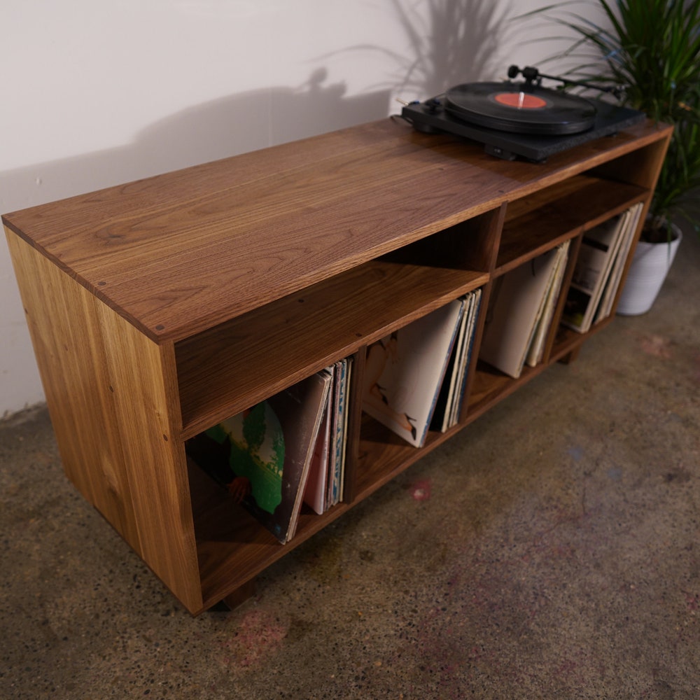 Heath Console, Modern Entertainment Storage, Modern Solid Wood Media Console, Wood Console (Shown in Walnut) - Image 3