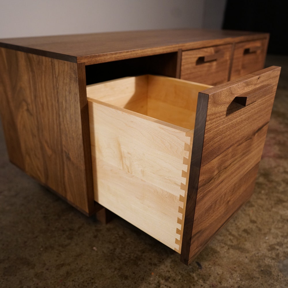 Clarkson Drawer Bench, 40"W, Modern Bench, Foyer Bench Storage, Mid Century Inspired, PNW Made (Shown in Walnut) - Image 6