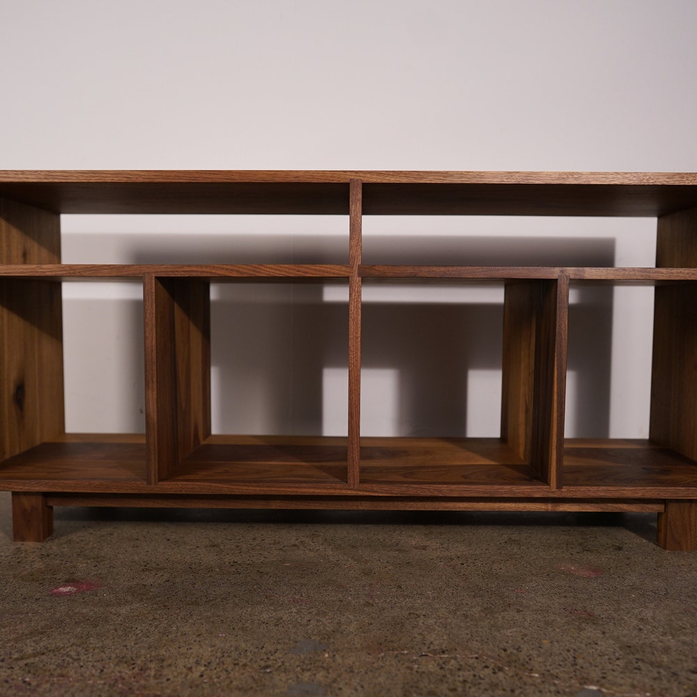 Heath Console, Modern Entertainment Storage, Modern Solid Wood Media Console, Wood Console (Shown in Walnut) - Image 4