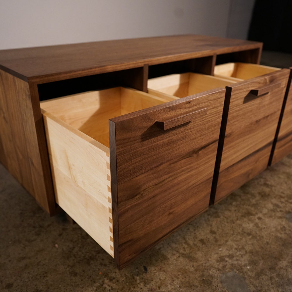 Clarkson Drawer Bench, 40"W, Modern Bench, Foyer Bench Storage, Mid Century Inspired, PNW Made (Shown in Walnut) - Image 4