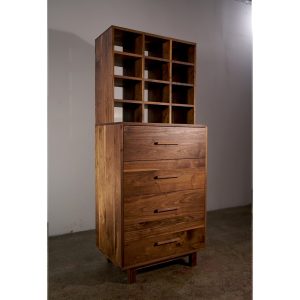 il_1000x1000.4154127008_aczg.jpg Highboy Dresser, Shoe Cabinet, Shoe Storage, Modern Highboy, 4 Drawer Highboy, Solid Hardwood Dresser (Shown in Walnut)