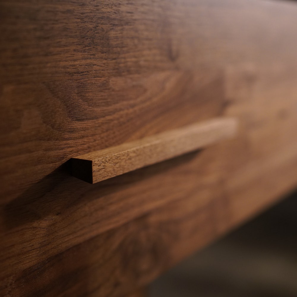 Moline Nightstand, 2 Drawers, Solid Hardwood Modern Side Table (Shown in Walnut) - Image 4