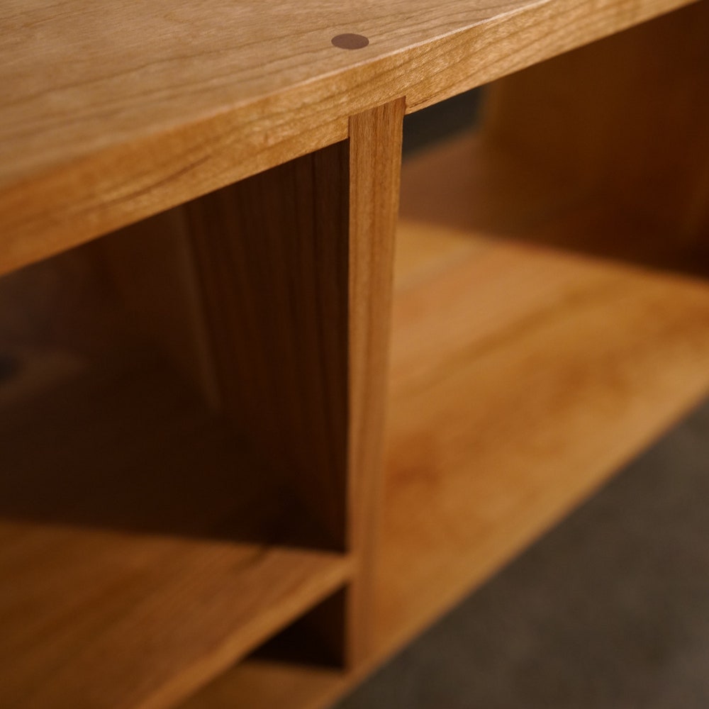 Braca Media Console, Mid Century Modern Sideboard, Solid Wood Modern Credenza, Domestic Hardwood (Shown in Madrone) - Image 7