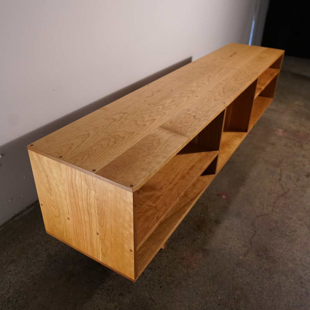 Braca Media Console, Mid Century Modern Sideboard, Solid Wood Modern Credenza, Domestic Hardwood (Shown in Madrone) - Image 2