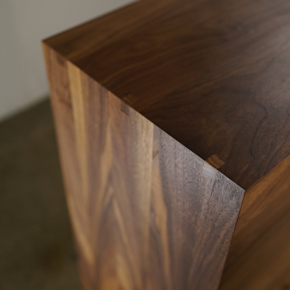 Schultz Dresser, Modern Dresser, Modern Highboy, Mid Century, 4 Drawer Highboy, Solid Hardwood Dresser (Shown in Walnut) - Image 3