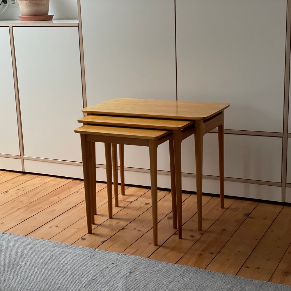 Rare! 60s 70s Lotos 60s Nesting tables Mid Century modern design Table Tables Set tables - Image 8