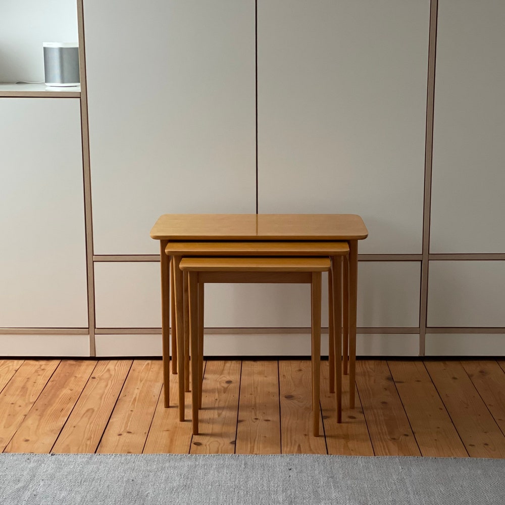 Rare! 60s 70s Lotos 60s Nesting tables Mid Century modern design Table Tables Set tables - Image 10