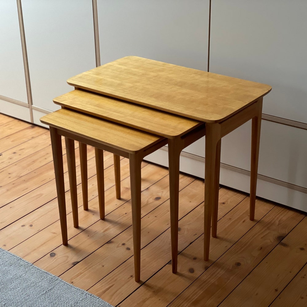 Rare! 60s 70s Lotos 60s Nesting tables Mid Century modern design Table Tables Set tables - Image 4