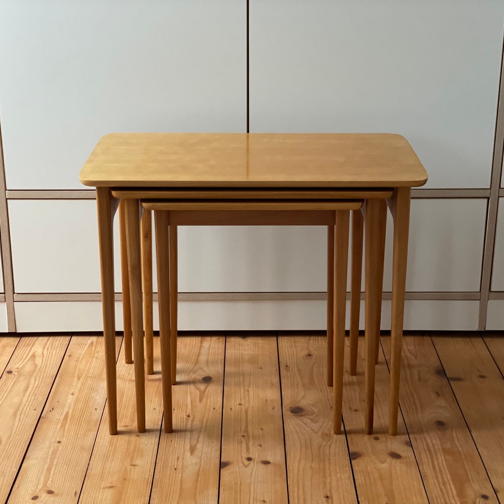 Rare! 60s 70s Lotos 60s Nesting tables Mid Century modern design Table Tables Set tables - Image 7