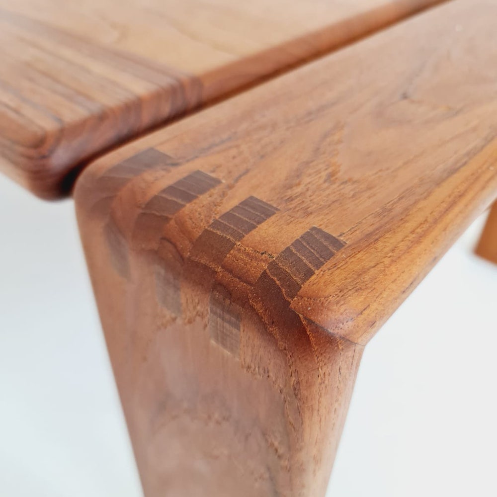 Rare Danish solid teak coffee table by EMC Møbler, 1960s - Image 11