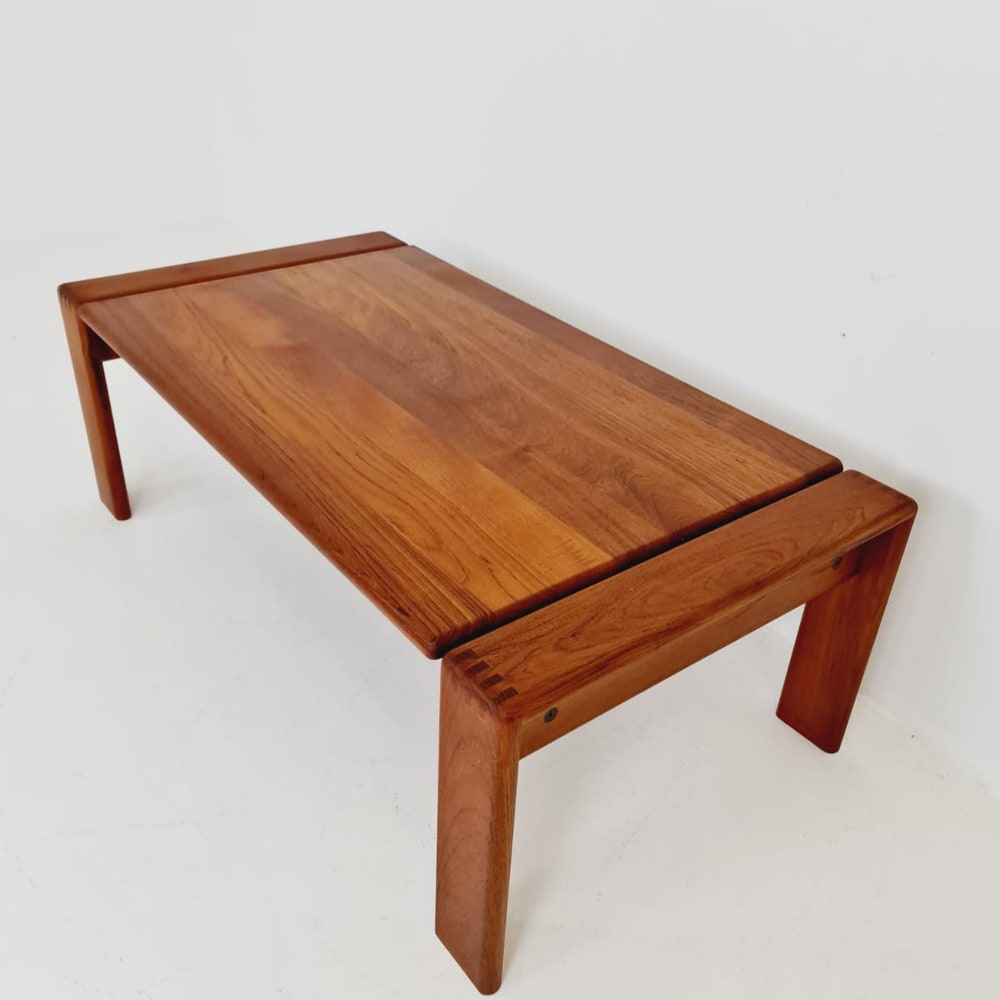 Rare Danish solid teak coffee table by EMC Møbler, 1960s - Image 8