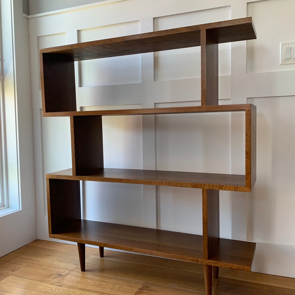 Oxelaand Multilevel Bookcase - Solid Cherry - Teak Finish - In Stock! - Image 6