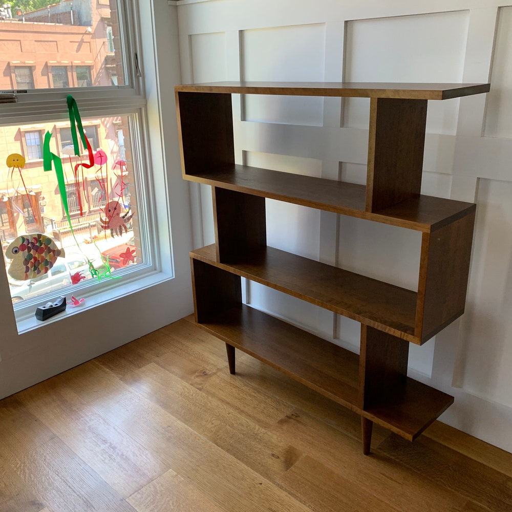 Oxelaand Multilevel Bookcase - Solid Cherry - Teak Finish - In Stock! - Image 5