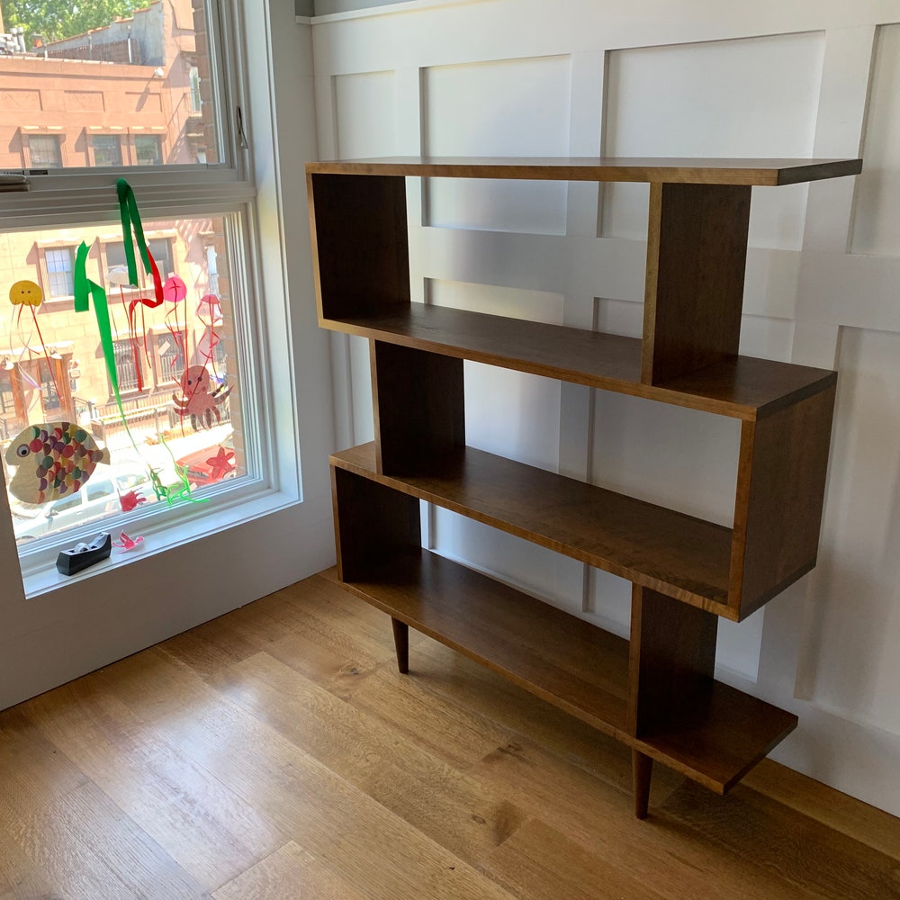 Oxelaand Multilevel Bookcase - Solid Cherry - Teak Finish - In Stock! - Image 3