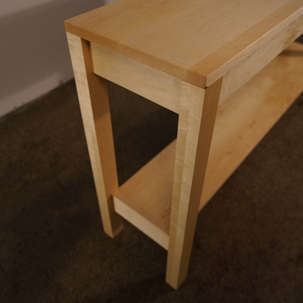 Warner Hallway Table, Alt1, Modern Entryway Table, Modern Console Table, Wood Rectangular Entry Table (Shown in Maple) - Image 4