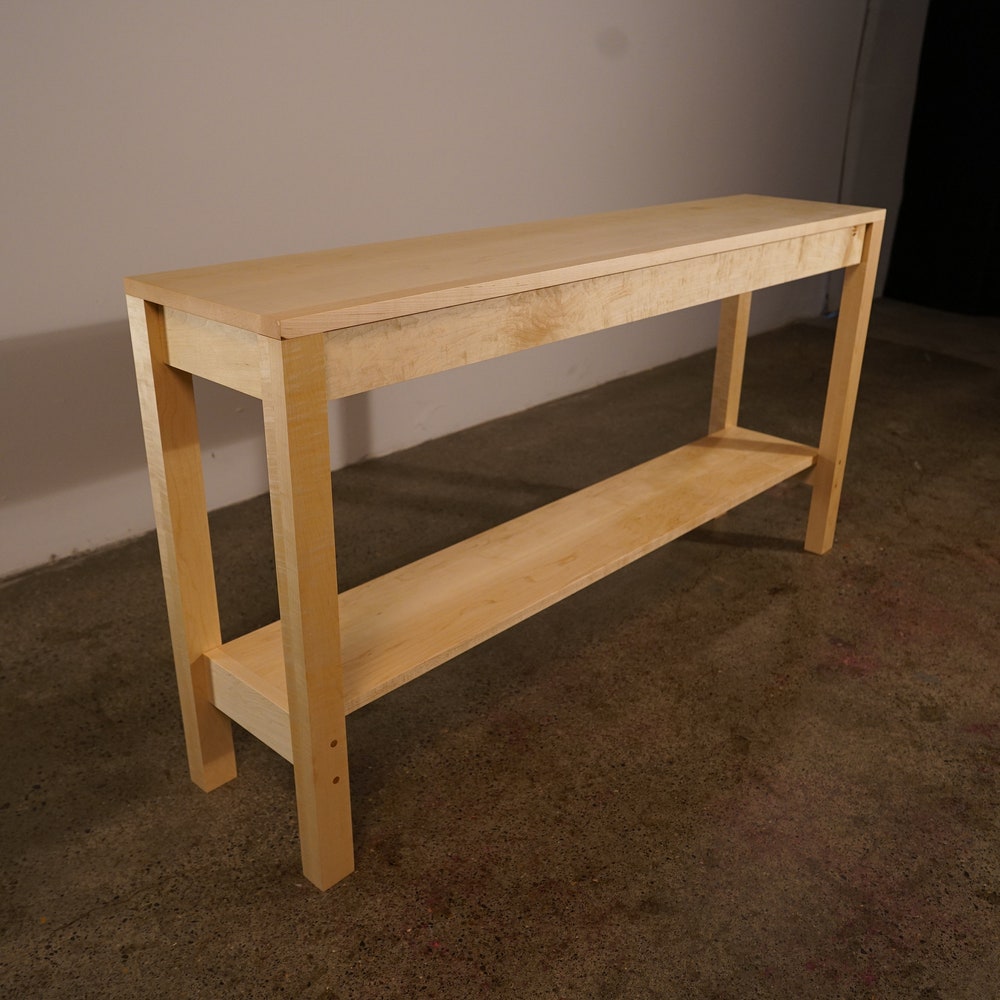 Warner Hallway Table, Alt1, Modern Entryway Table, Modern Console Table, Wood Rectangular Entry Table (Shown in Maple) - Image 6