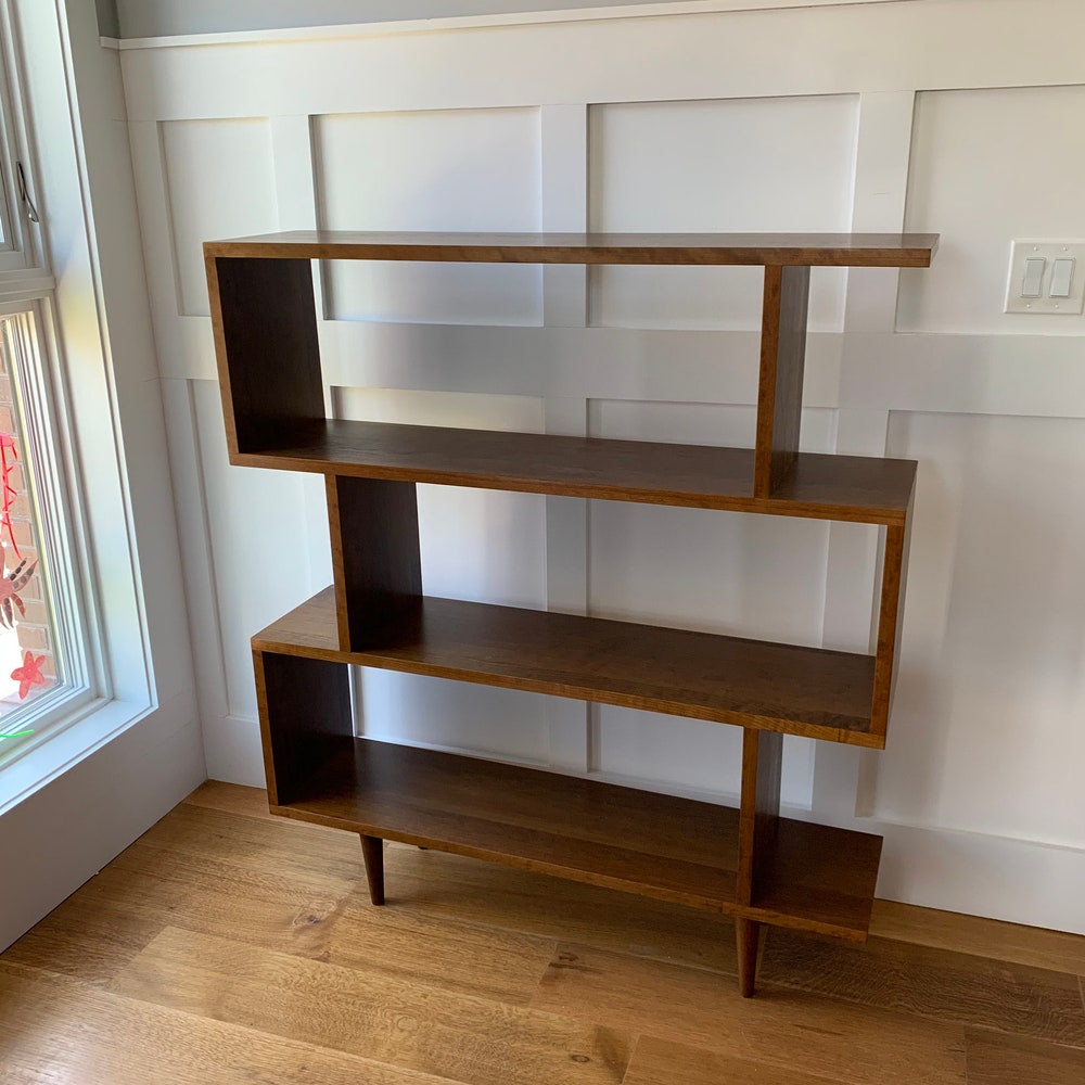 Oxelaand Multilevel Bookcase - Solid Cherry - Teak Finish - In Stock! - Image 4