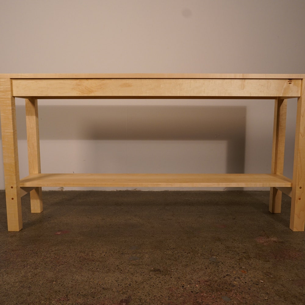 Warner Hallway Table, Alt1, Modern Entryway Table, Modern Console Table, Wood Rectangular Entry Table (Shown in Maple) - Image 7