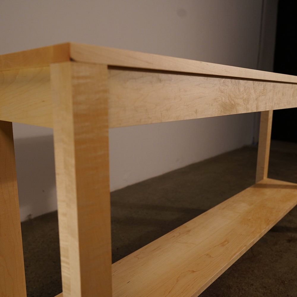 Warner Hallway Table, Alt1, Modern Entryway Table, Modern Console Table, Wood Rectangular Entry Table (Shown in Maple) - Image 2