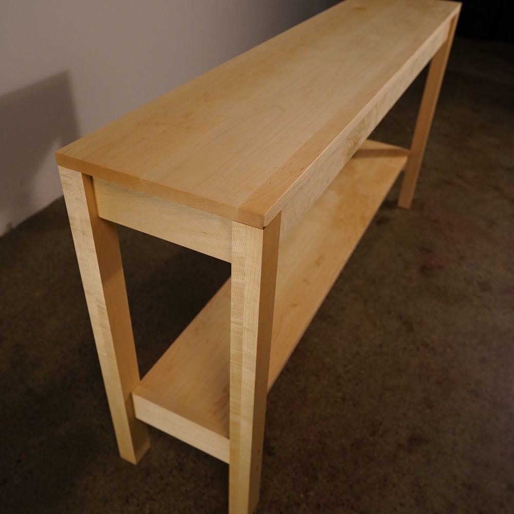 Warner Hallway Table, Alt1, Modern Entryway Table, Modern Console Table, Wood Rectangular Entry Table (Shown in Maple) - Image 3