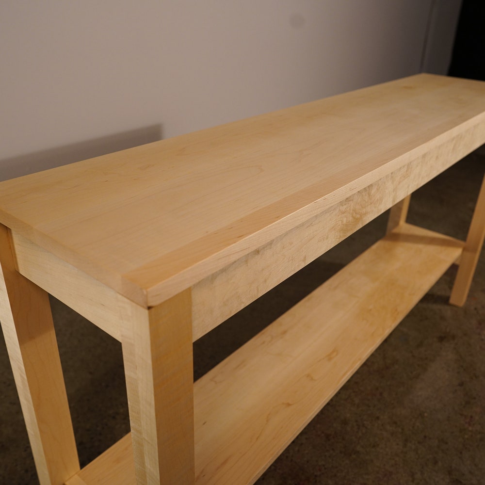 Warner Hallway Table, Alt1, Modern Entryway Table, Modern Console Table, Wood Rectangular Entry Table (Shown in Maple) - Image 5