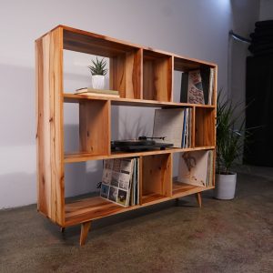 il_1000x1000.4724314539_cua8.jpg Okopal Vinyl Console, Solid Hardwood Record Storage, Modern LP Storage, Mid Century Vinyl Shelf (Shown in Madrone)