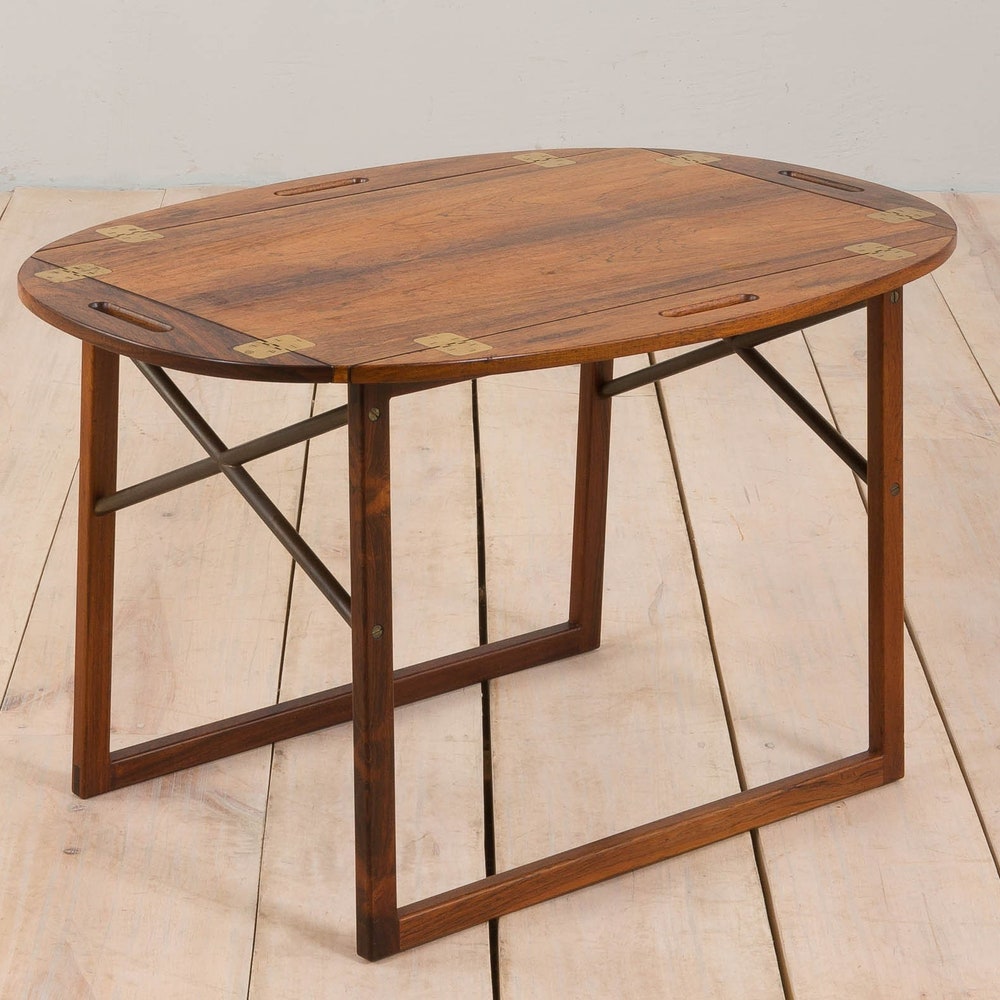 Vintage Rosewood Butler's Tray table by Svend Langkilde, Denmark, 1960s