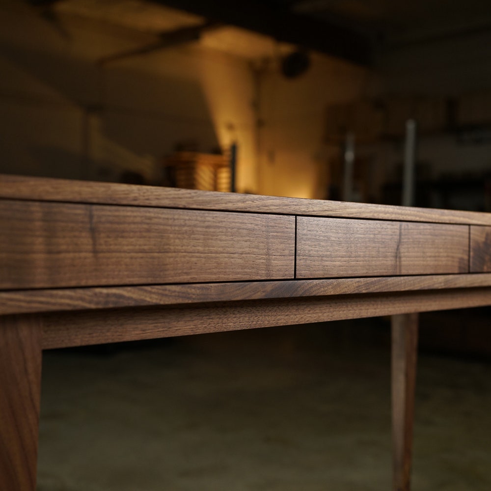 Legard Sofa Table, Modern Entryway Table, Modern Console Table, Wood Rectangular Entry Table, 3 Drawer (Shown in Walnut) - Image 2