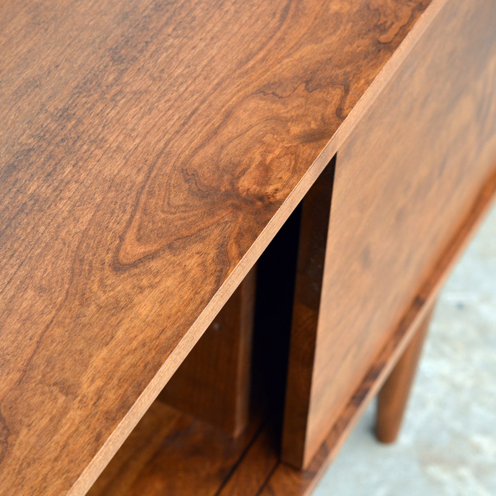 Kasse Media Console - 60" - Solid Cherry - Teak Finish - In Stock! - Image 4