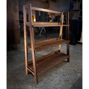 il_1000x1000.4803638330_dl9s.jpg Komiss Modern Slant Bookcase, 3 Shelves, Slanted Bookshelf, Solid Hardwood Slanted Bookcase, Ladder Shelf (Shown in Walnut)