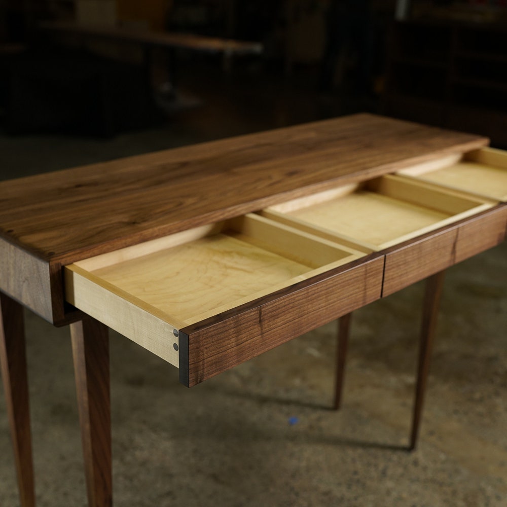 Legard Sofa Table, Modern Entryway Table, Modern Console Table, Wood Rectangular Entry Table, 3 Drawer (Shown in Walnut) - Image 7