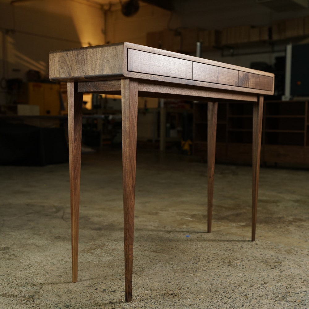 Legard Sofa Table, Modern Entryway Table, Modern Console Table, Wood Rectangular Entry Table, 3 Drawer (Shown in Walnut) - Image 4