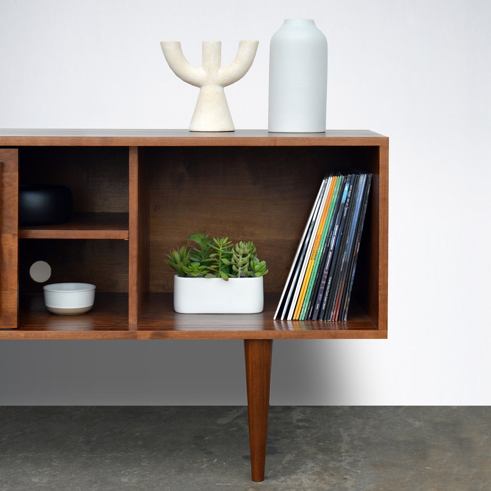 Kasse Media Console - 60" - Solid Cherry - Teak Finish - In Stock! - Image 6