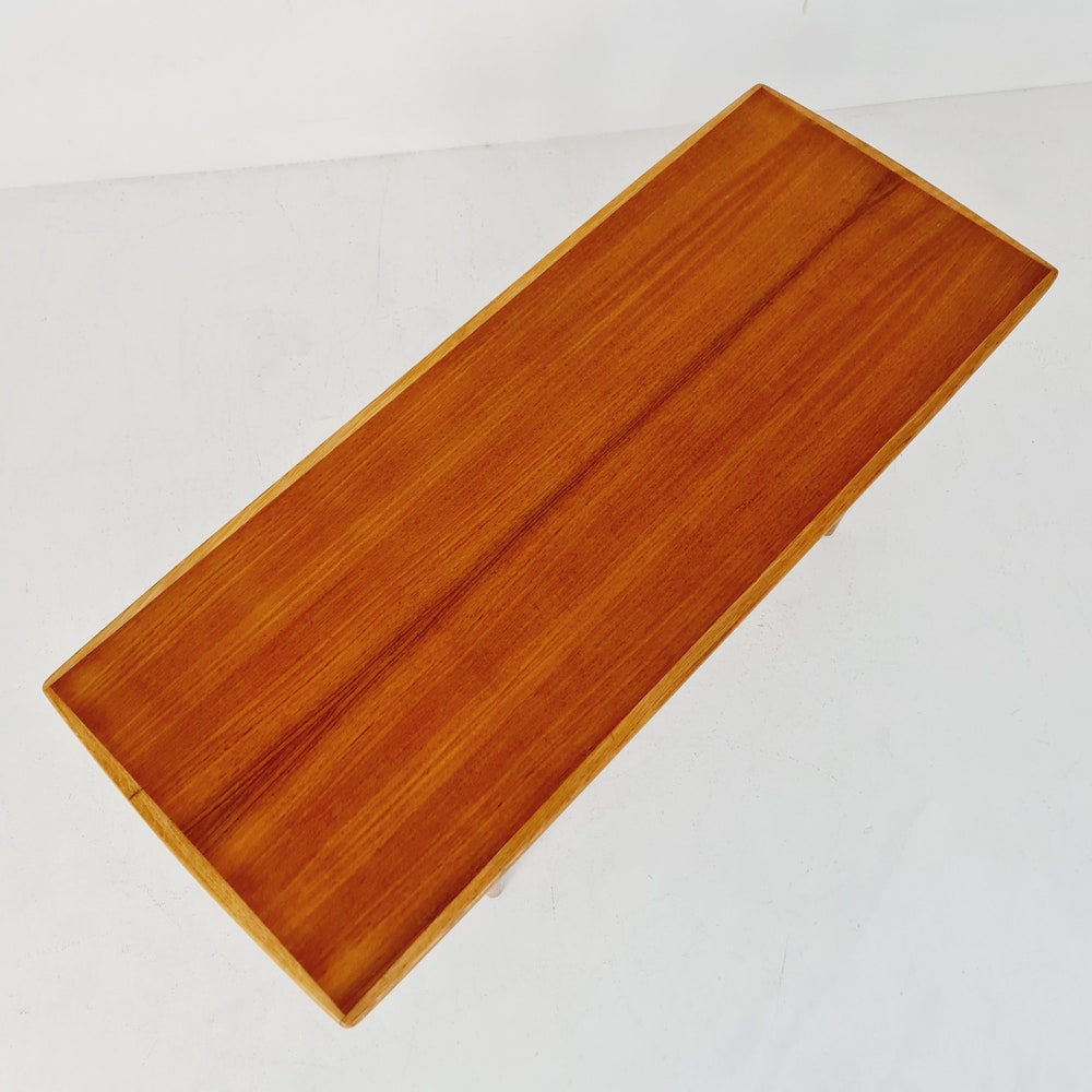 Midcentury Swedish teak and oak coffee table, 1960s - Image 7