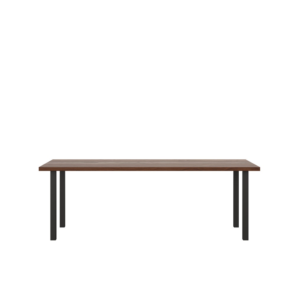 Walnut Dining Table with Metal Post Legs, Rustic Kitchen Table, Solid Wood, Wooden Dining Table, Mid Century, Farmhouse, Dine Table - Image 7